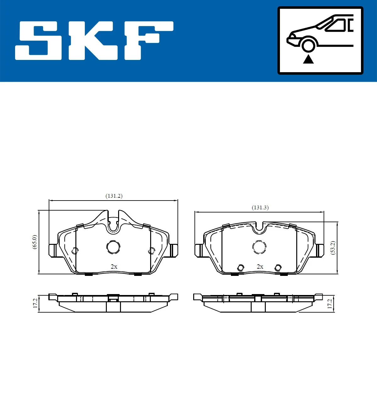 Brake Pad Set, disc brake VKBP 80093