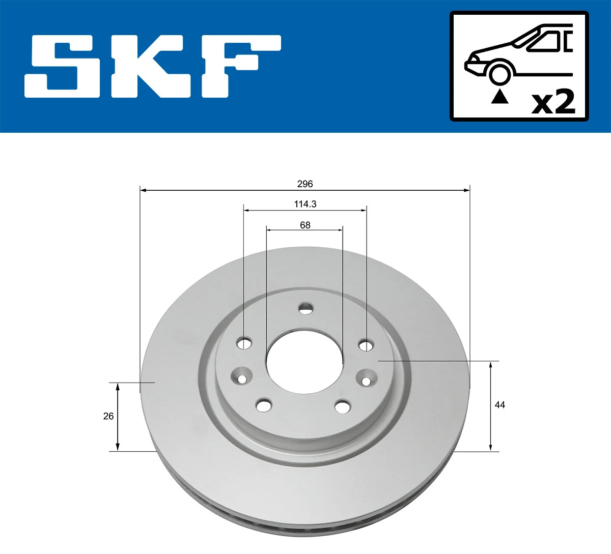 Brake Disc VKBD 80047 V2