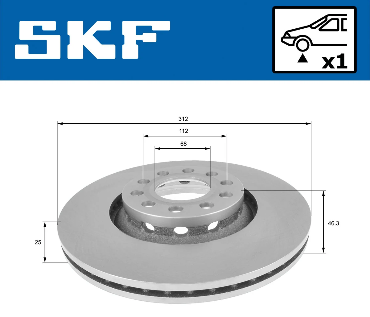 Brake Disc VKBD 80242 V1