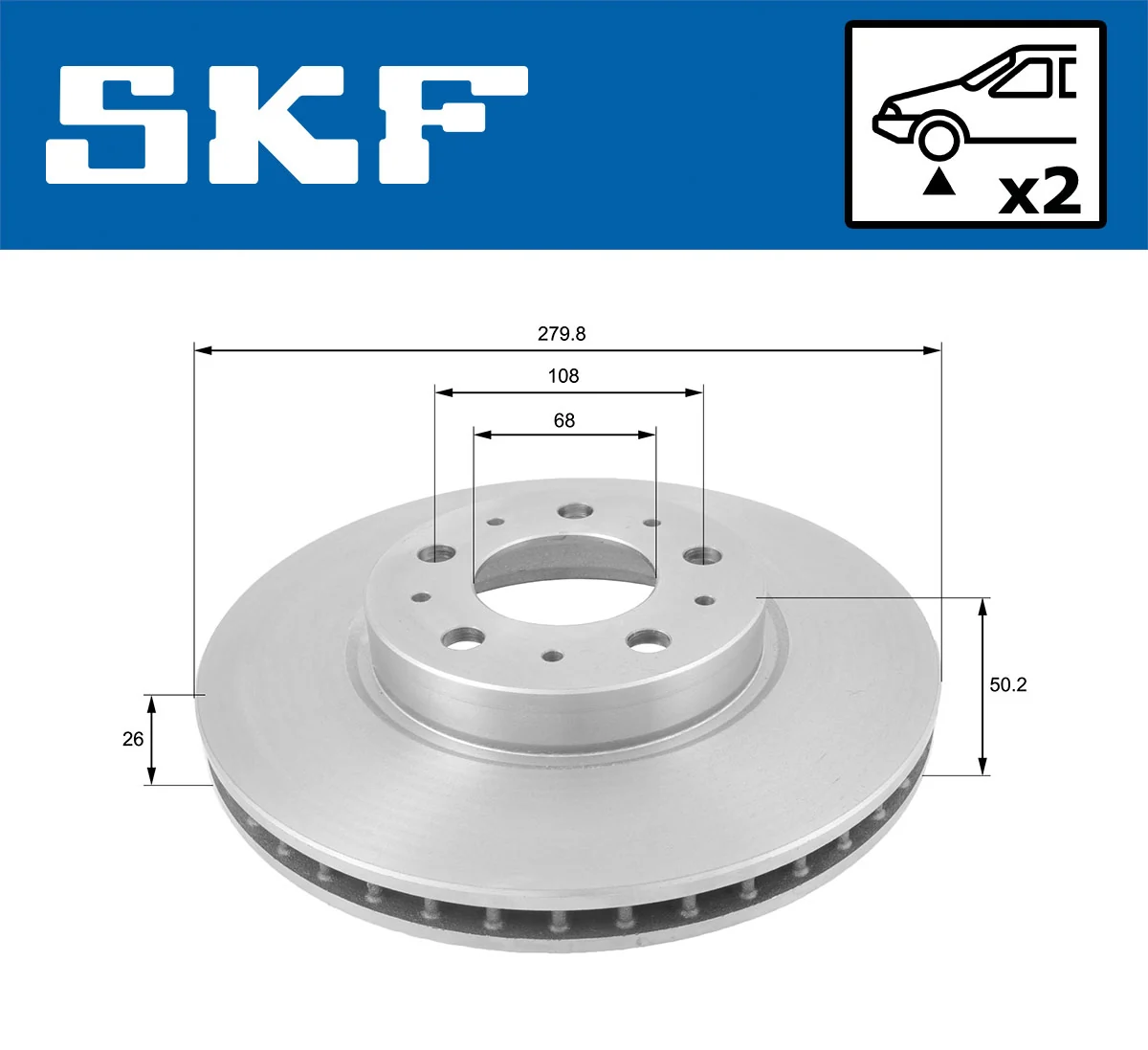 SKF VKBD 80374 V2 Brake Disc