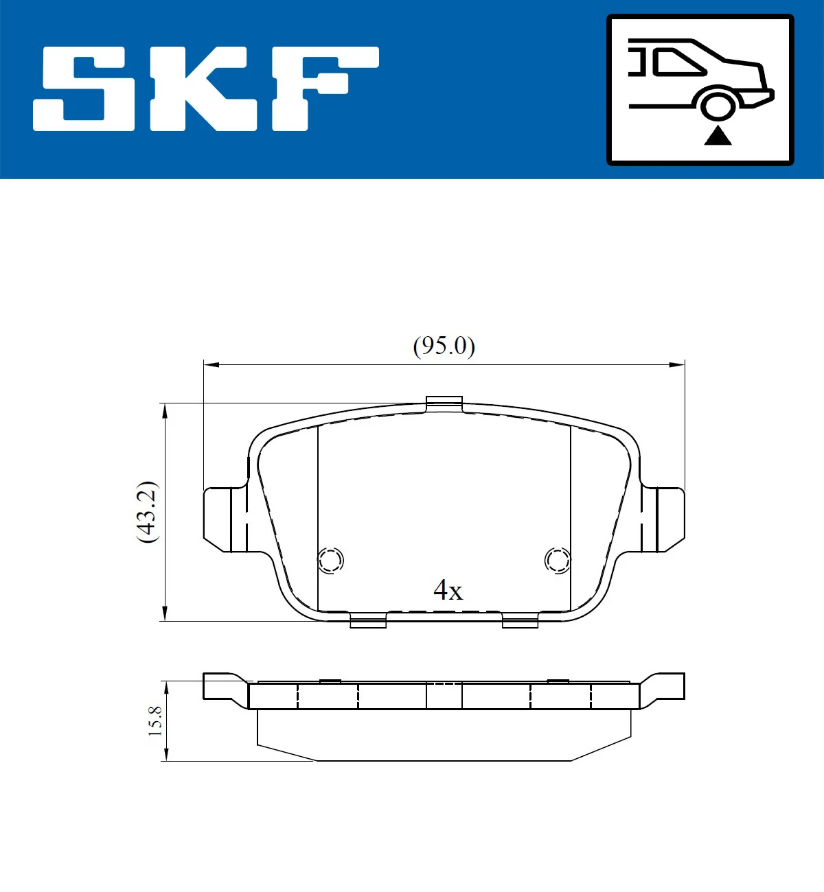 Brake Pad Set, disc brake VKBP 90498