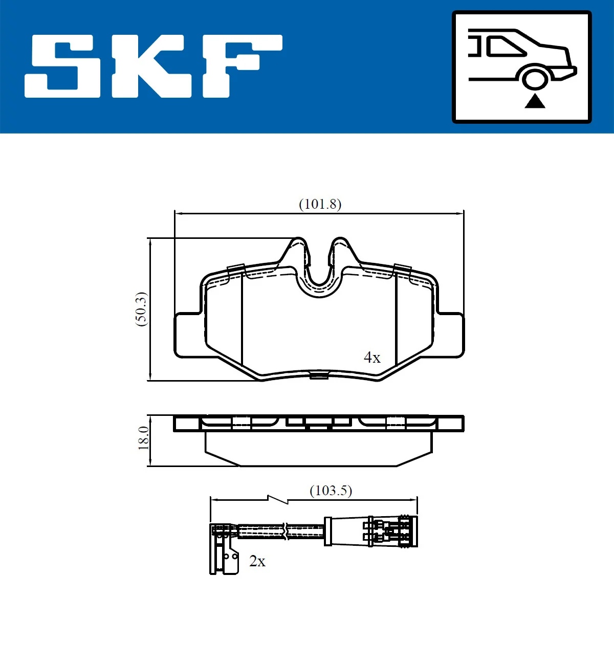 Brake Pad Set, disc brake VKBP 90060 E