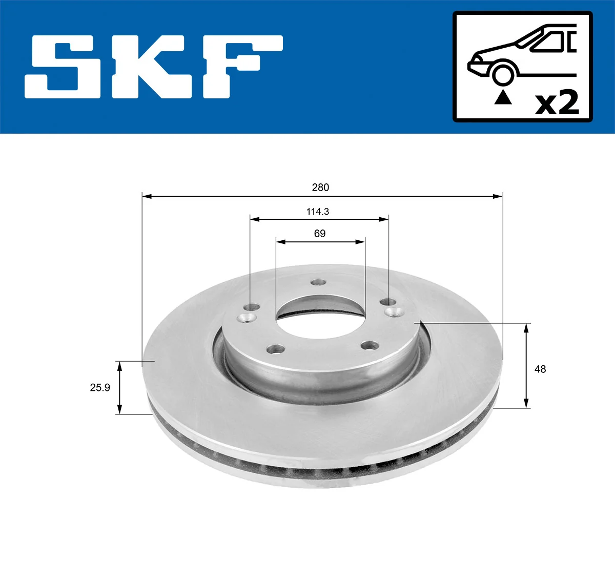 Brake Disc VKBD 80029 V2