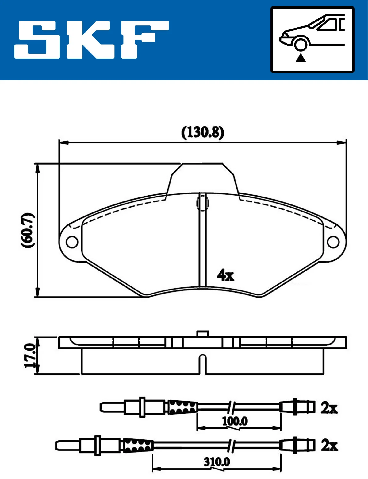 Brake Pad Set, disc brake VKBP 80601 E