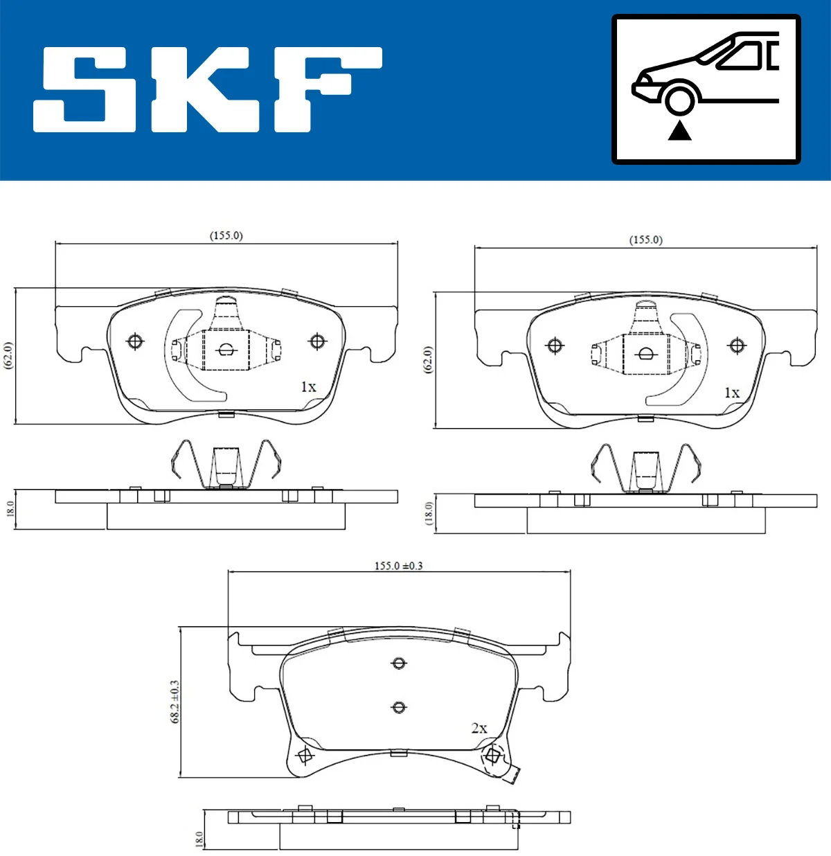 Brake Pad Set, disc brake VKBP 80301 A