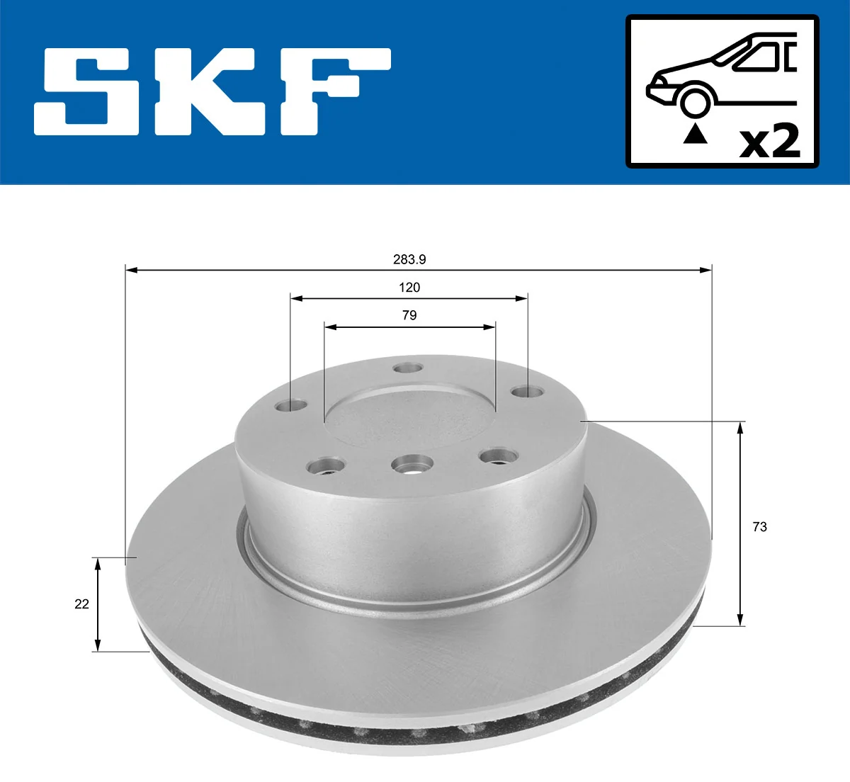 Brake Disc VKBD 80133 V2