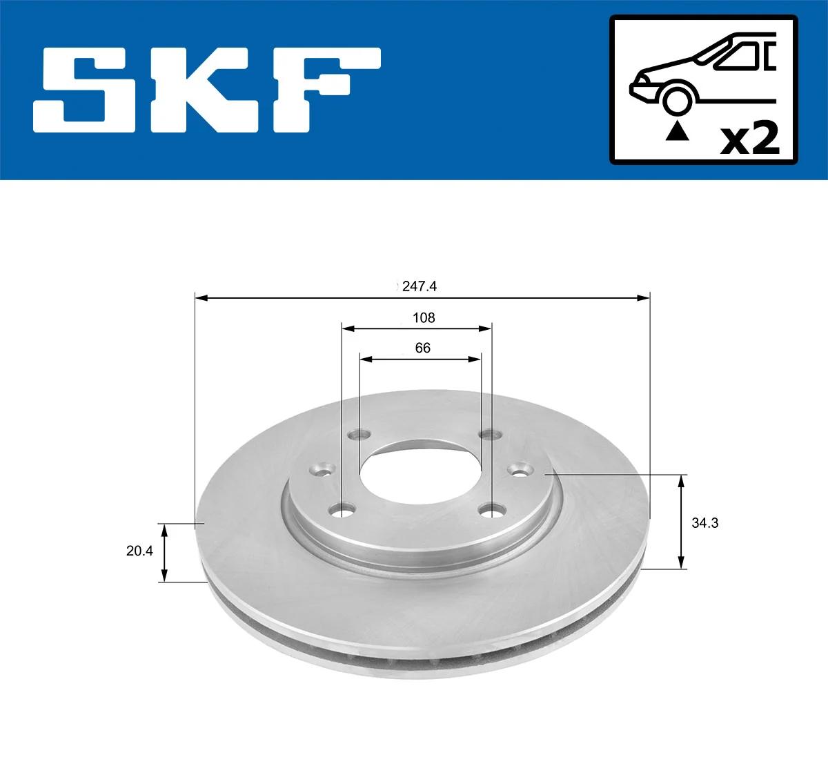 Brake Disc VKBD 80092 V2