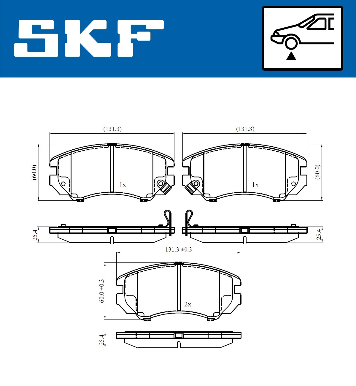 Brake Pad Set, disc brake VKBP 80258 A