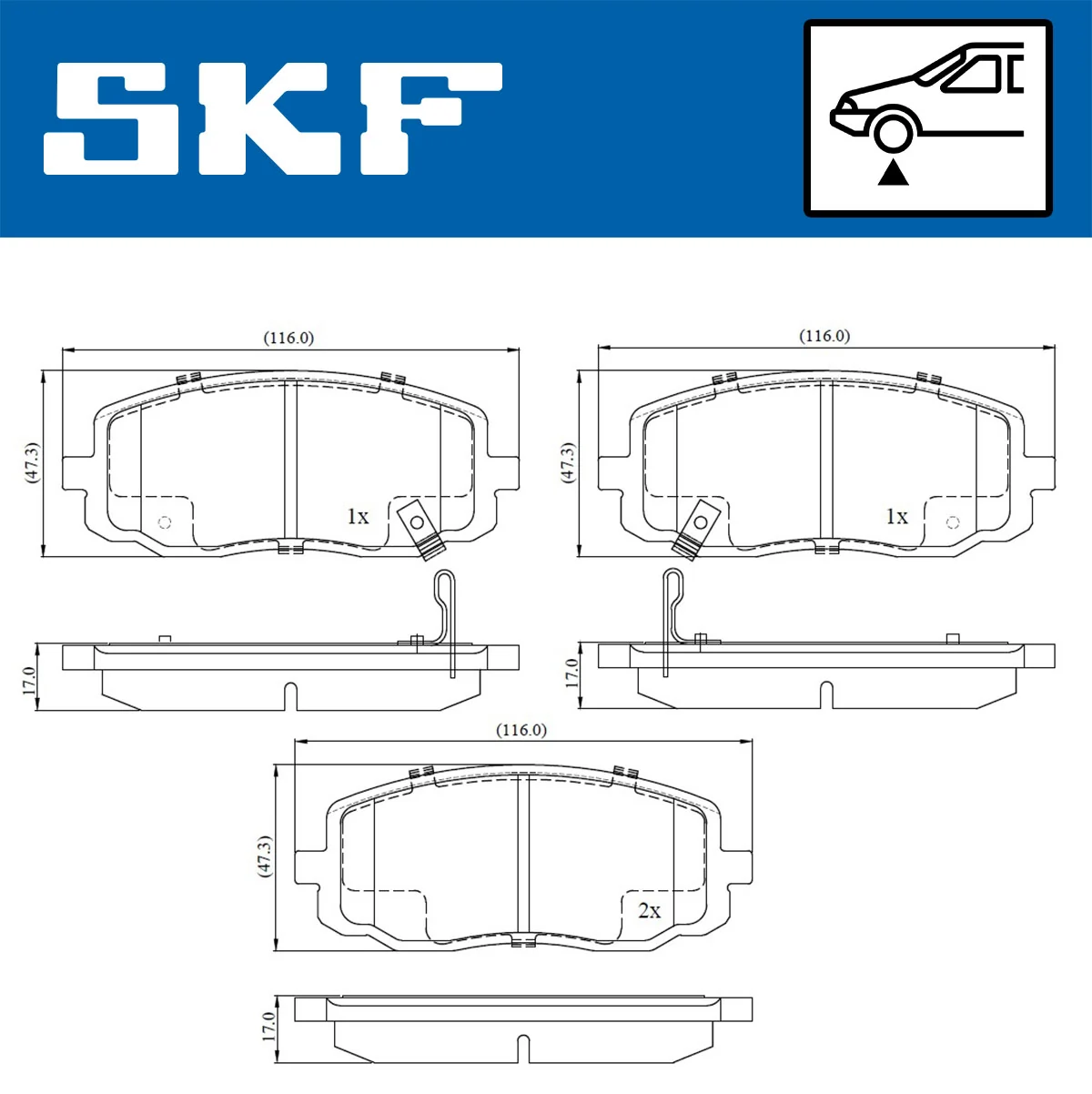 Brake Pad Set, disc brake VKBP 80256 A