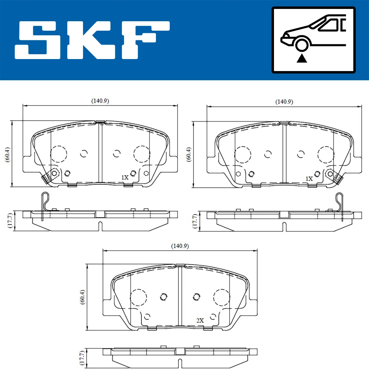 Brake Pad Set, disc brake VKBP 80228 A