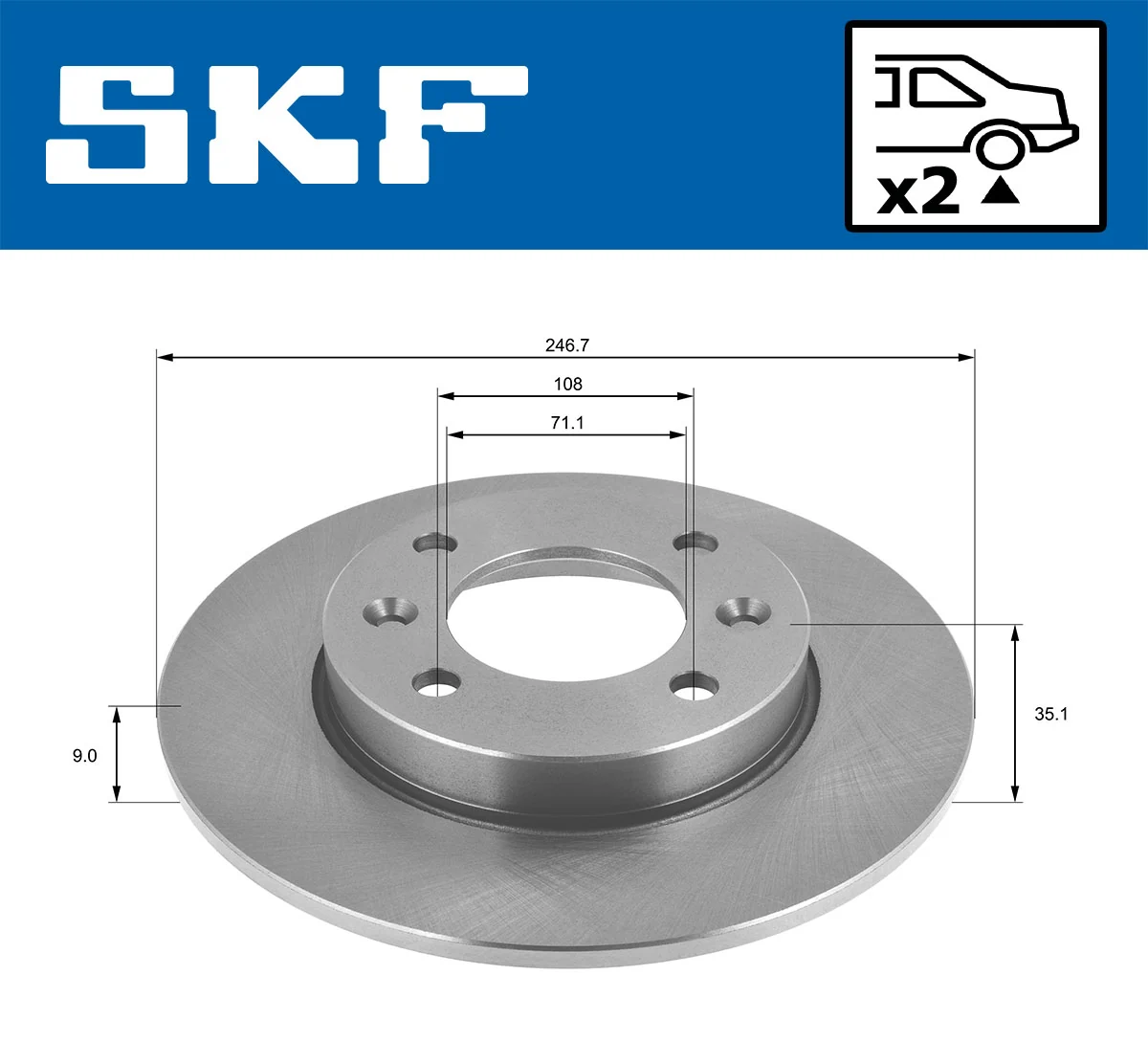 Brake Disc VKBD 90188 S2