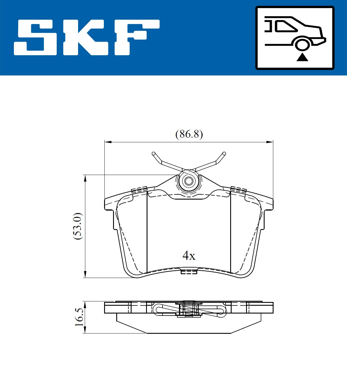 Brake Pad Set, disc brake VKBP 90036