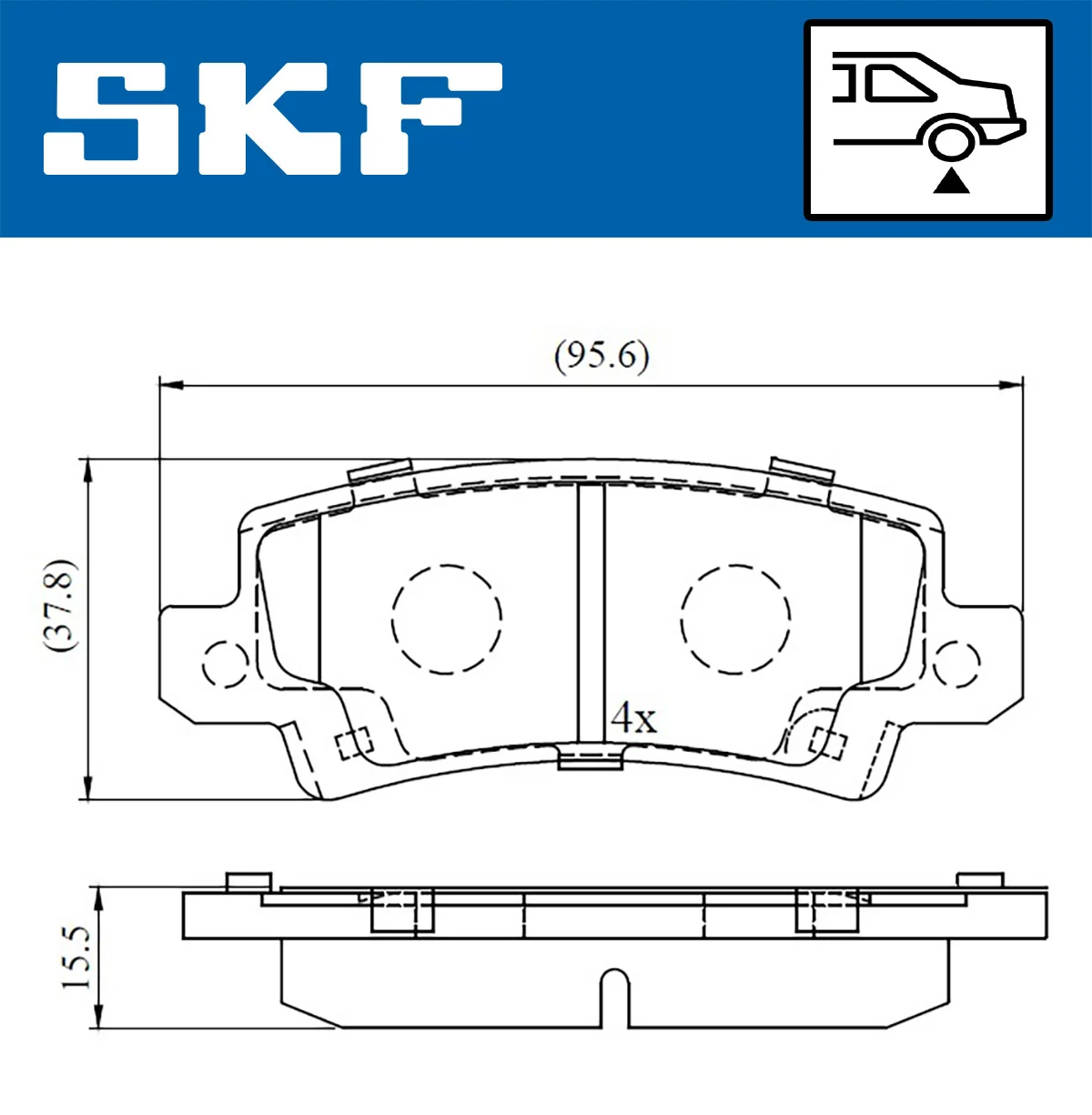 Brake Pad Set, disc brake VKBP 90208 A