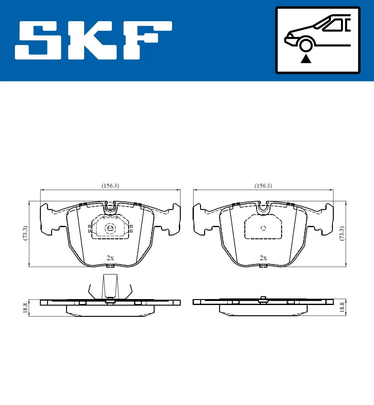 Brake Pad Set, disc brake VKBP 80411