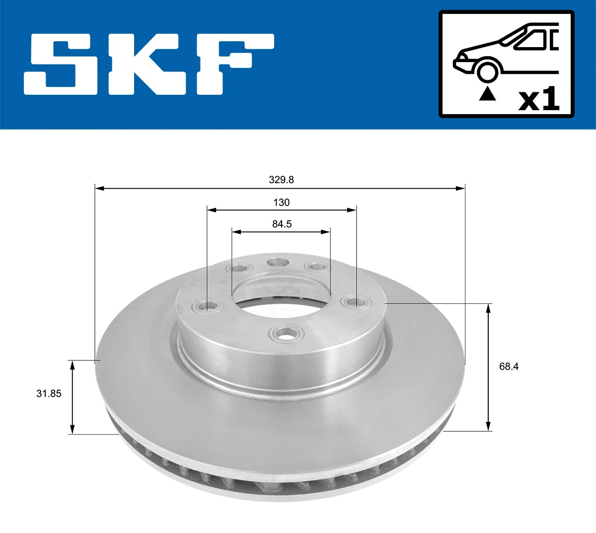 SKF VKBD 81057 V1 Brake Disc