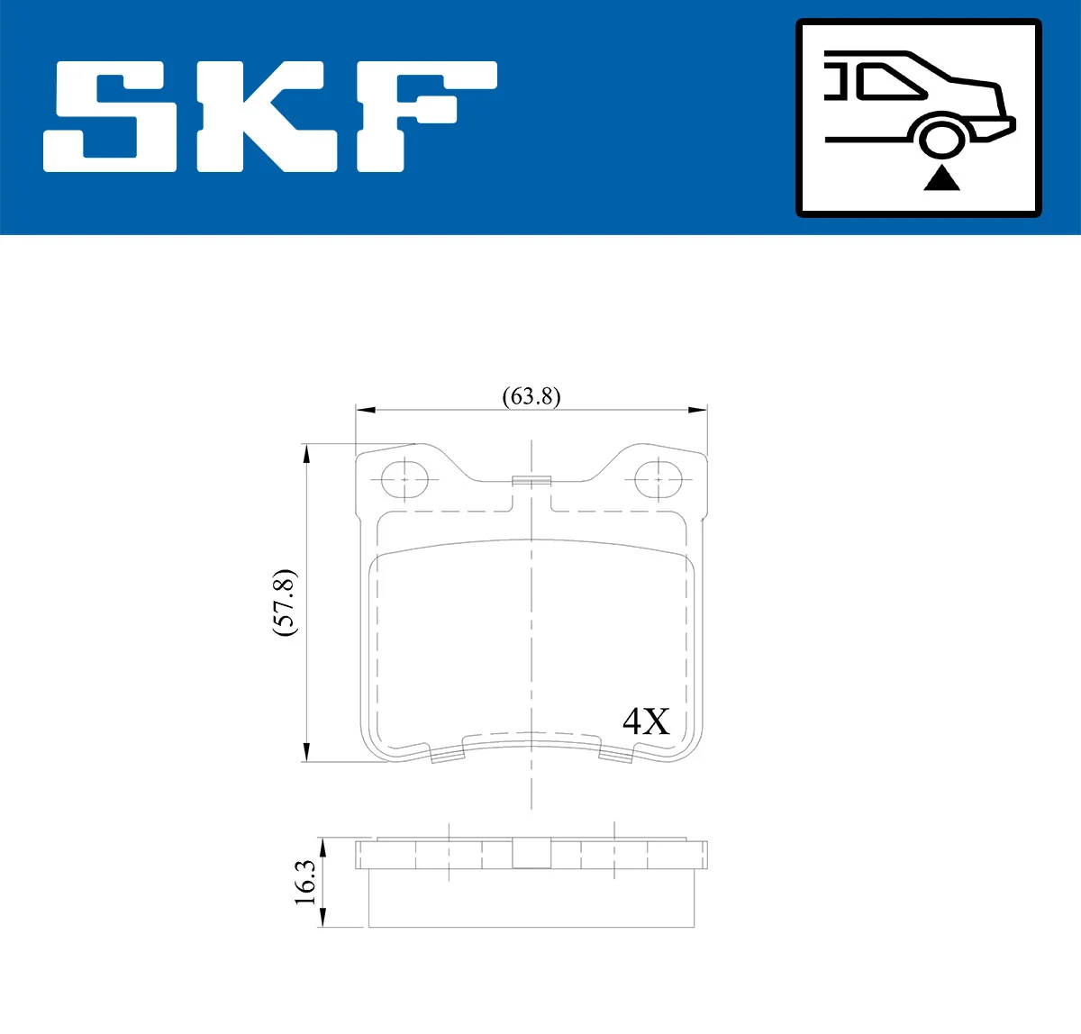 Brake Pad Set, disc brake VKBP 90540