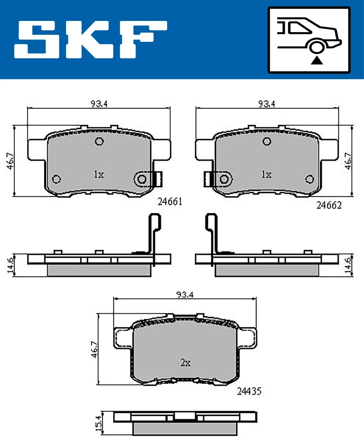 Brake Pad Set, disc brake VKBP 90613 A