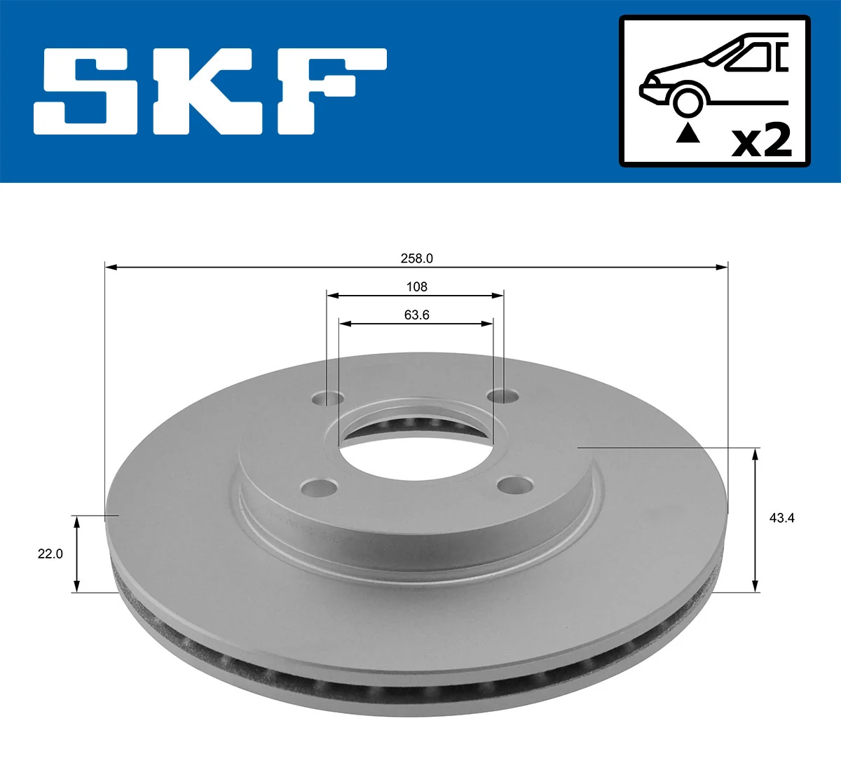 Brake Disc VKBD 80125 V2
