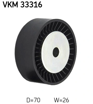 Deflection/Guide Pulley, V-ribbed belt VKM 33316