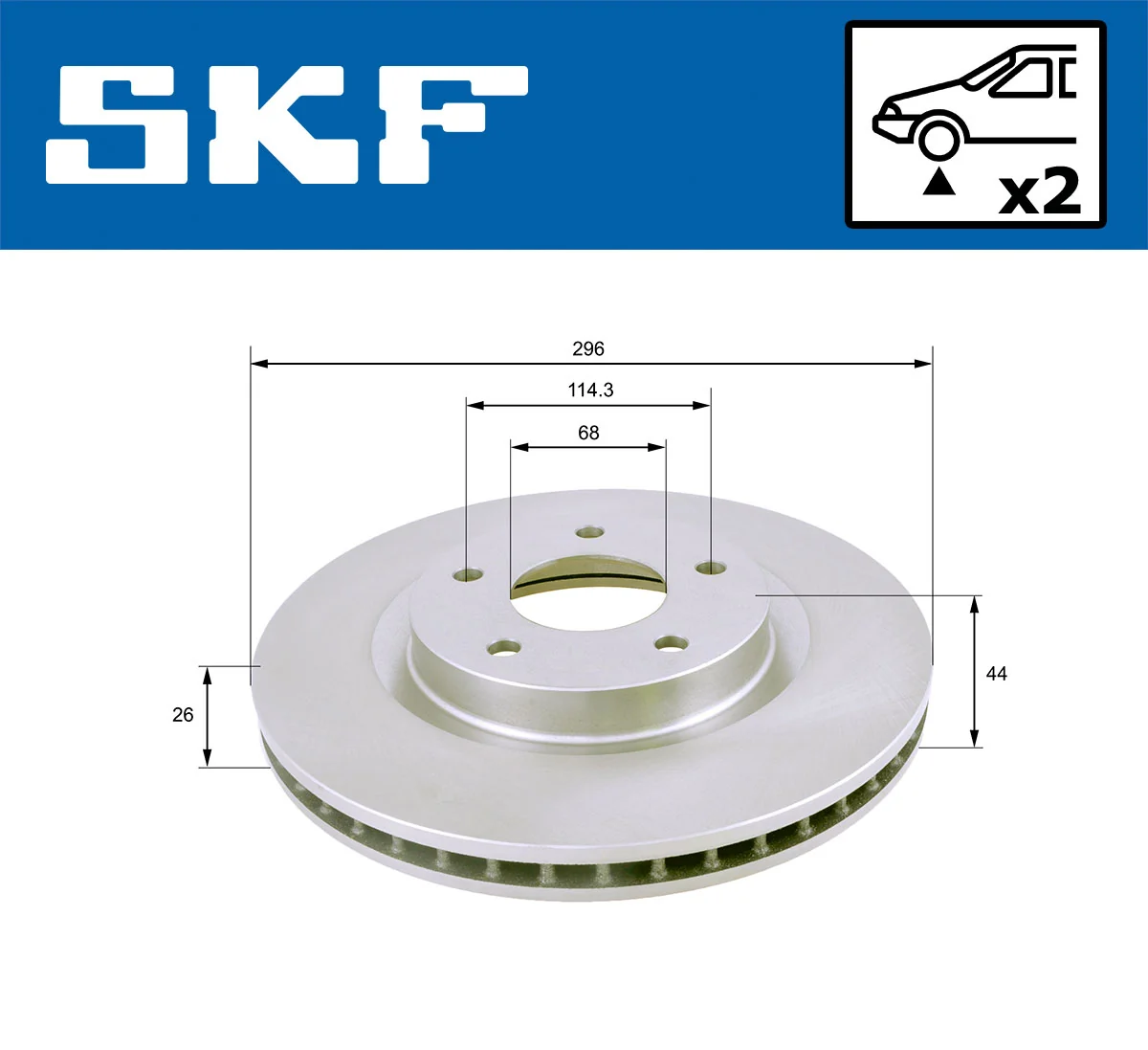 Brake Disc VKBD 80070 V2