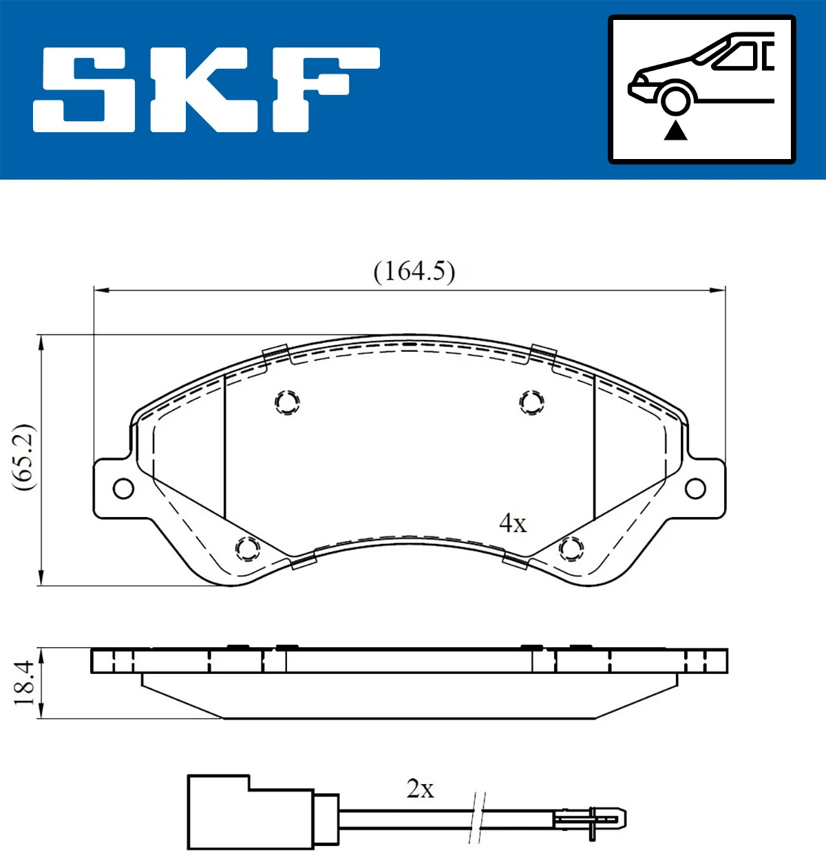 Brake Pad Set, disc brake VKBP 80110 E