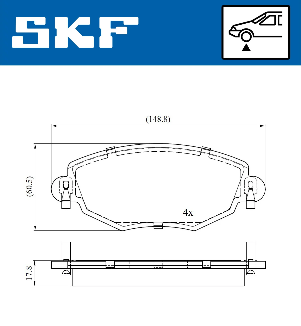 Brake Pad Set, disc brake VKBP 80390