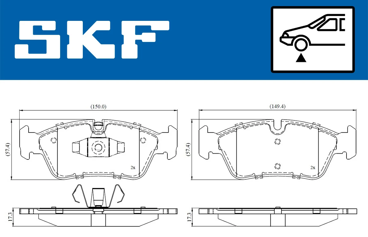 Brake Pad Set, disc brake VKBP 80399