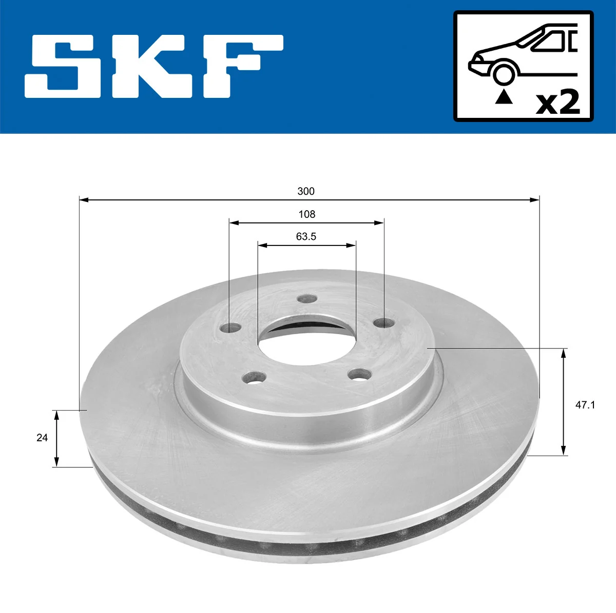 Bremsscheibe VKBD 80015 V2