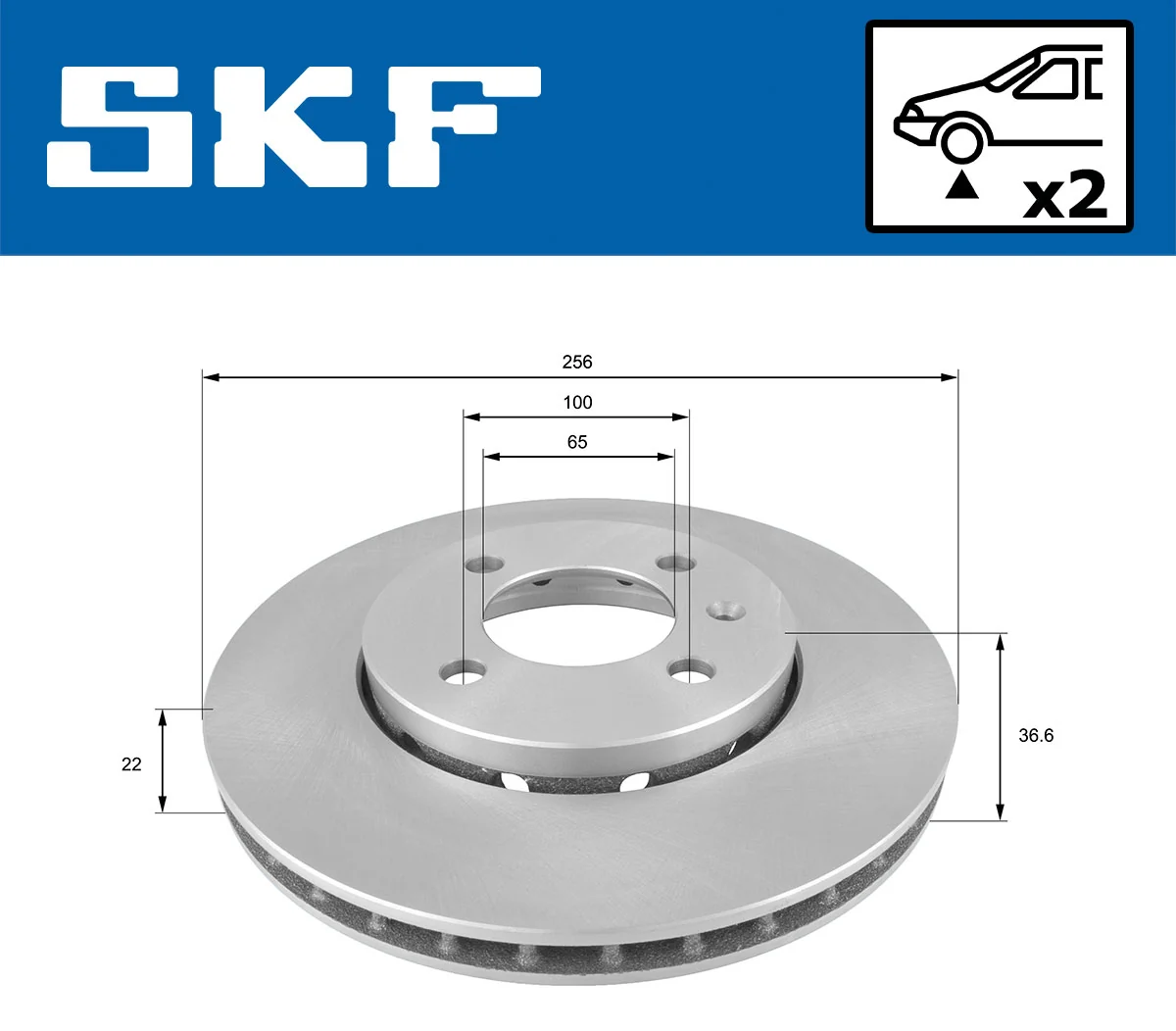 Brake Disc VKBD 80096 V2