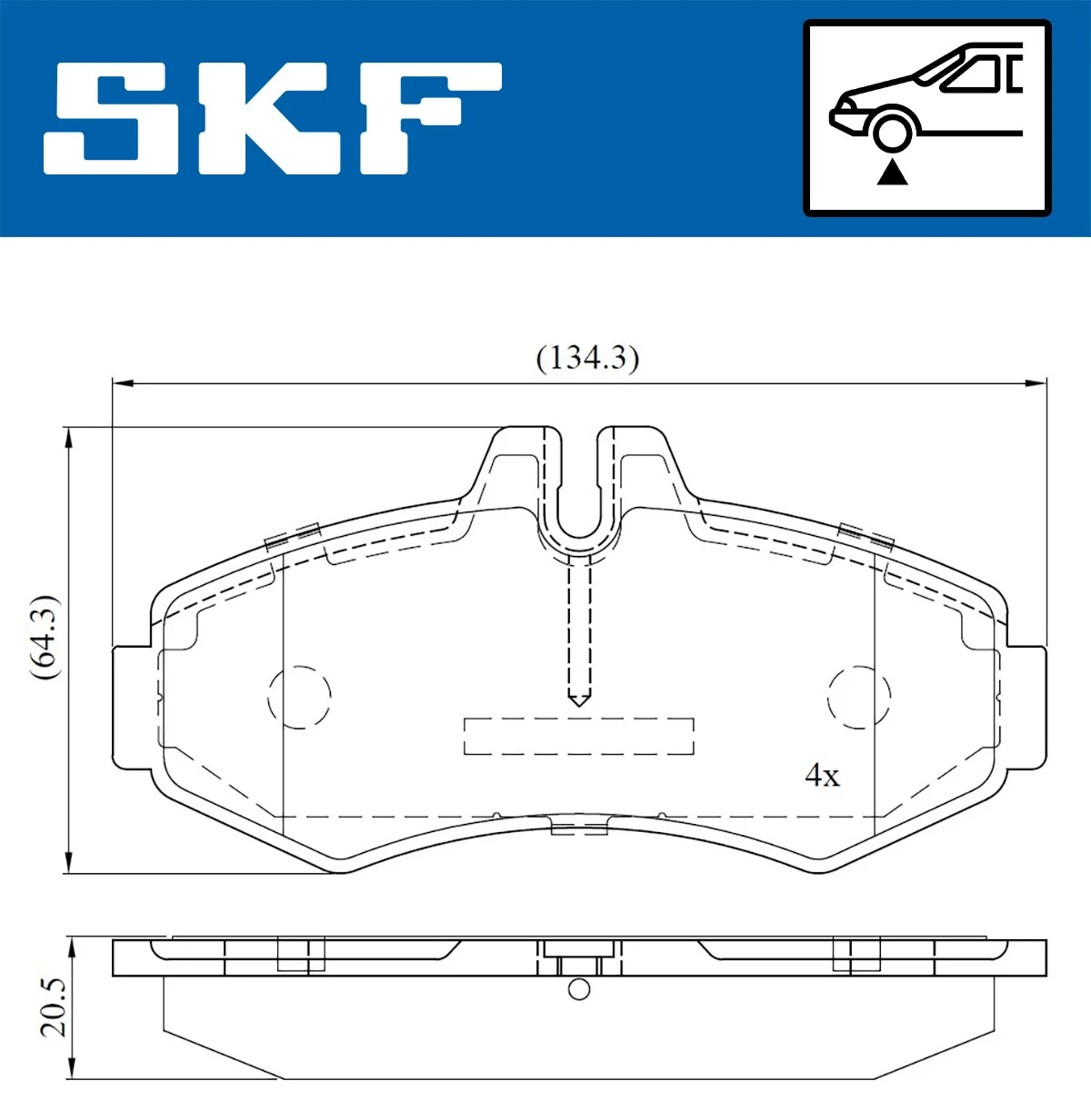 Brake Pad Set, disc brake VKBP 80412