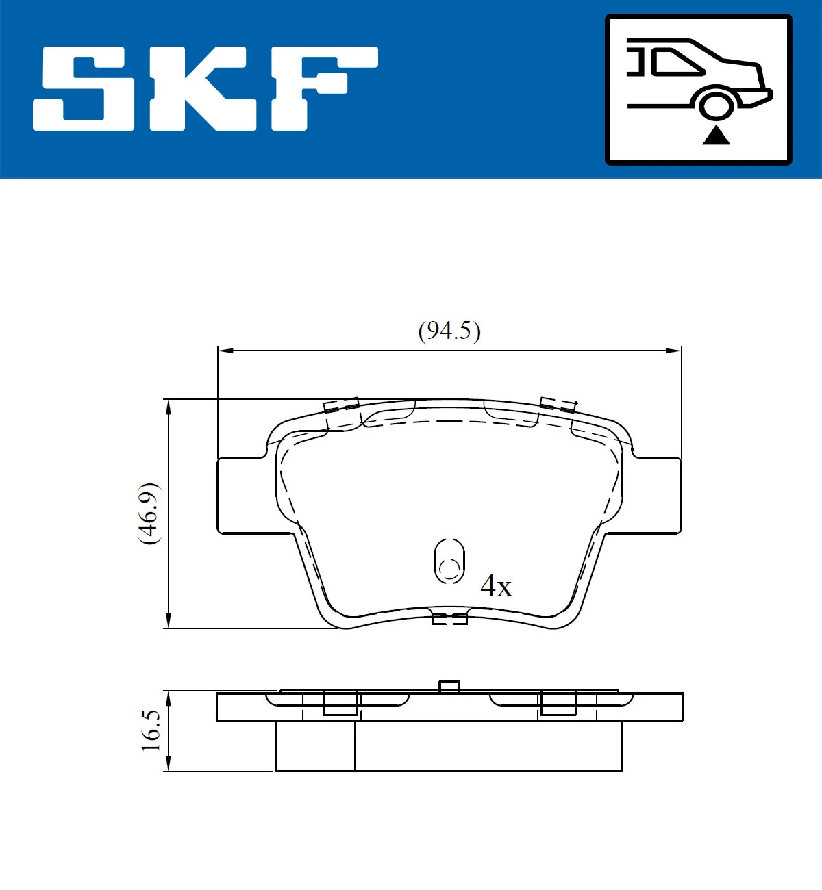 Brake Pad Set, disc brake VKBP 90172