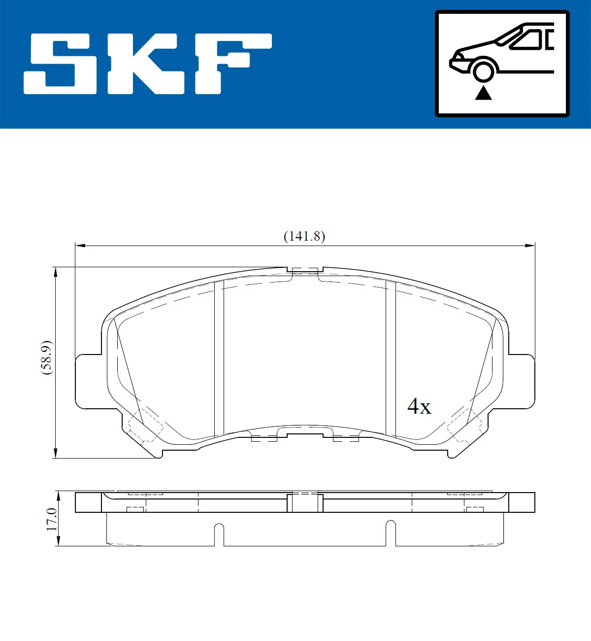 Brake Pad Set, disc brake VKBP 80069