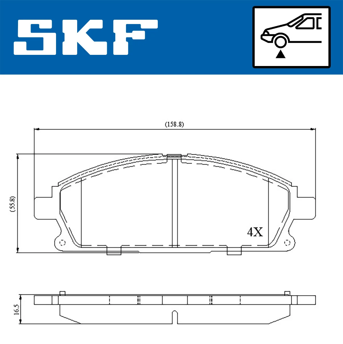 Brake Pad Set, disc brake VKBP 80296