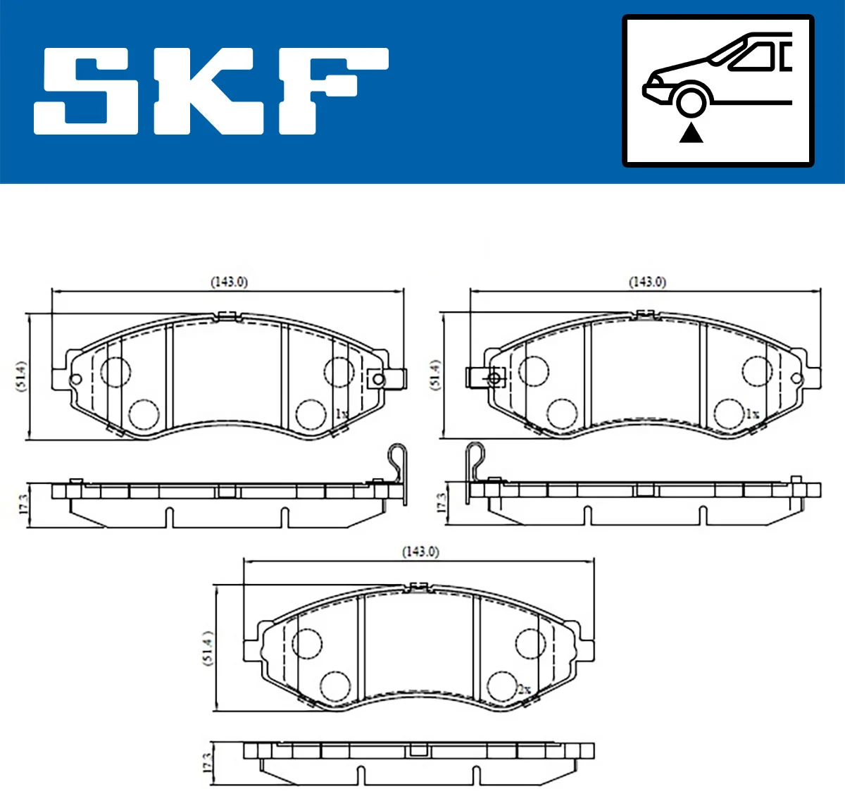 Brake Pad Set, disc brake VKBP 80570 A