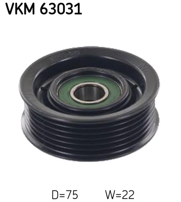 Deflection/Guide Pulley, V-ribbed belt VKM 63031