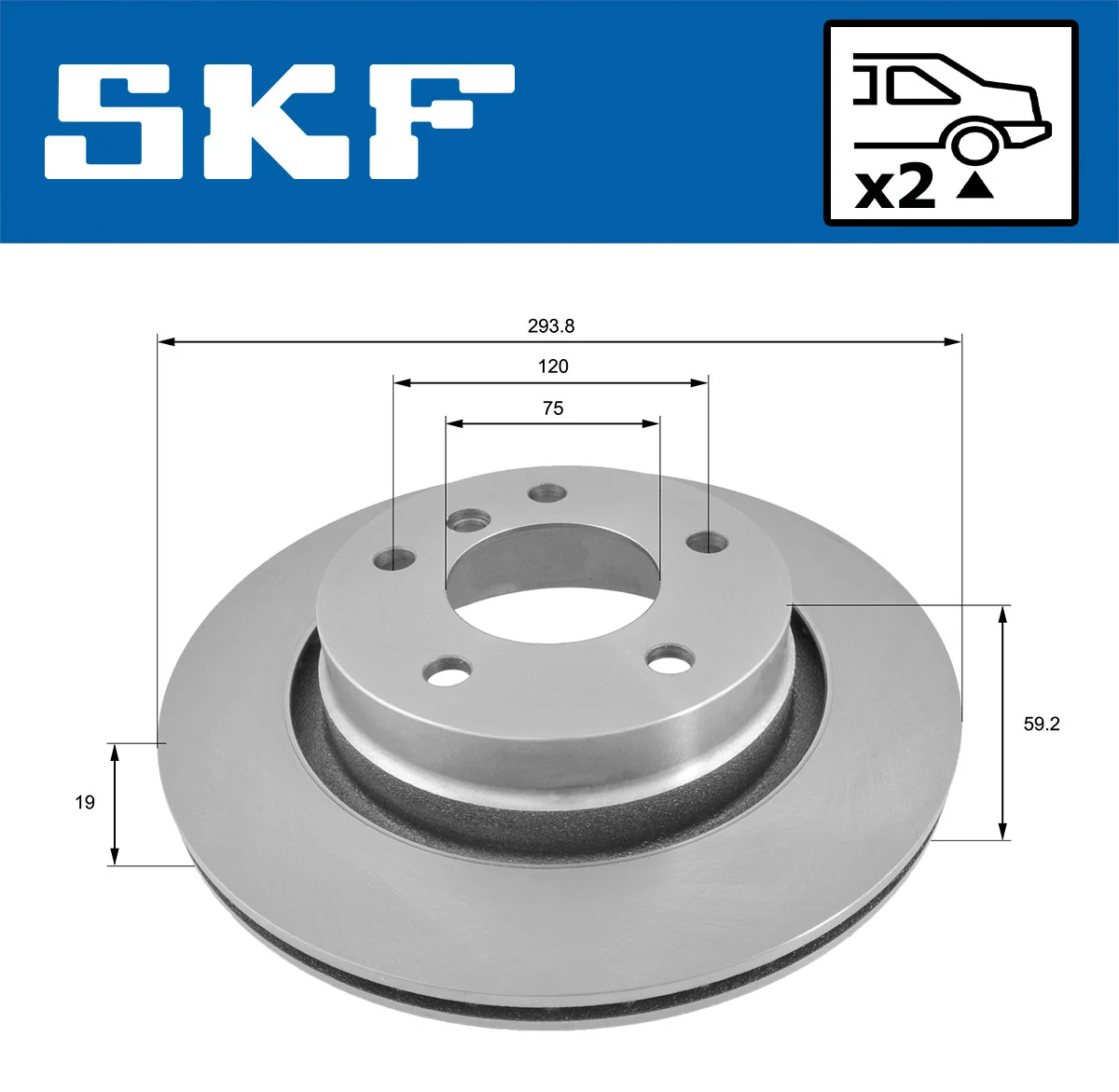 SKF VKBD 90447 V2 Brake Disc