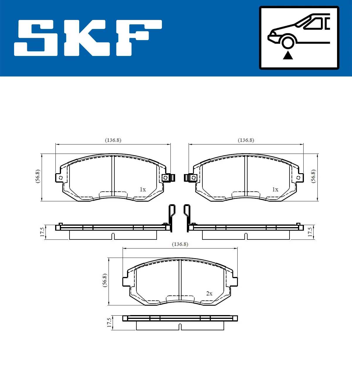 Brake Pad Set, disc brake VKBP 80456 A