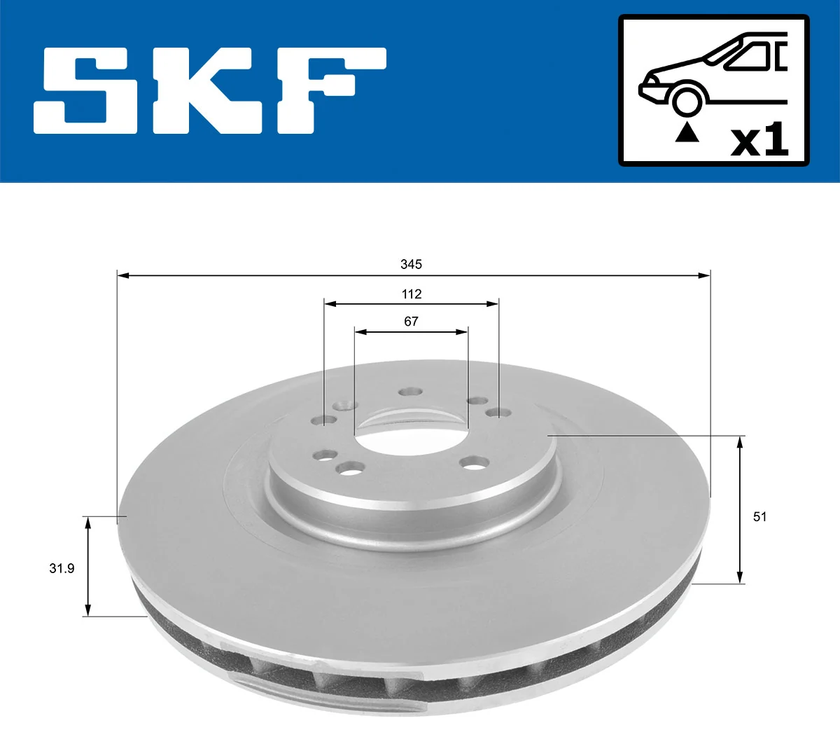 Brake Disc VKBD 80315 V1
