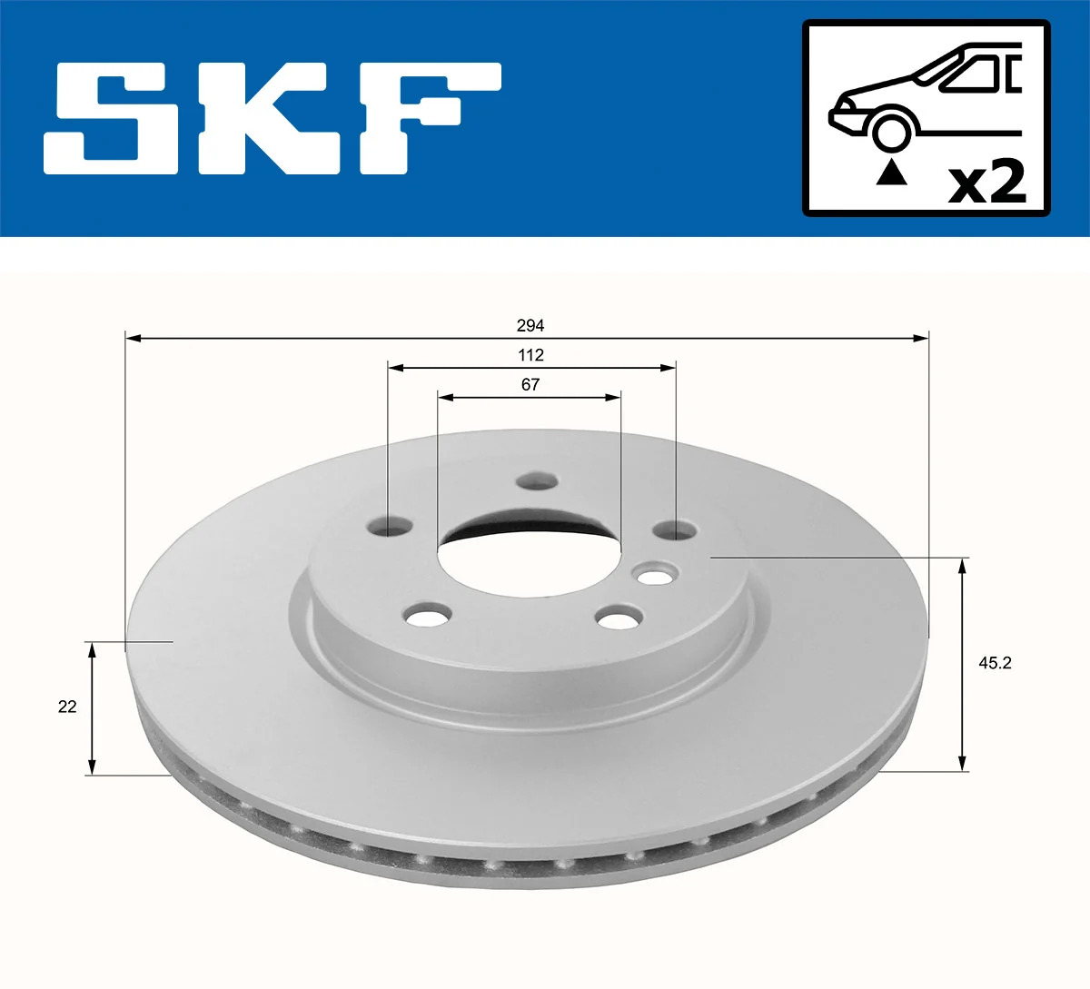 Brake Disc VKBD 80154 V2