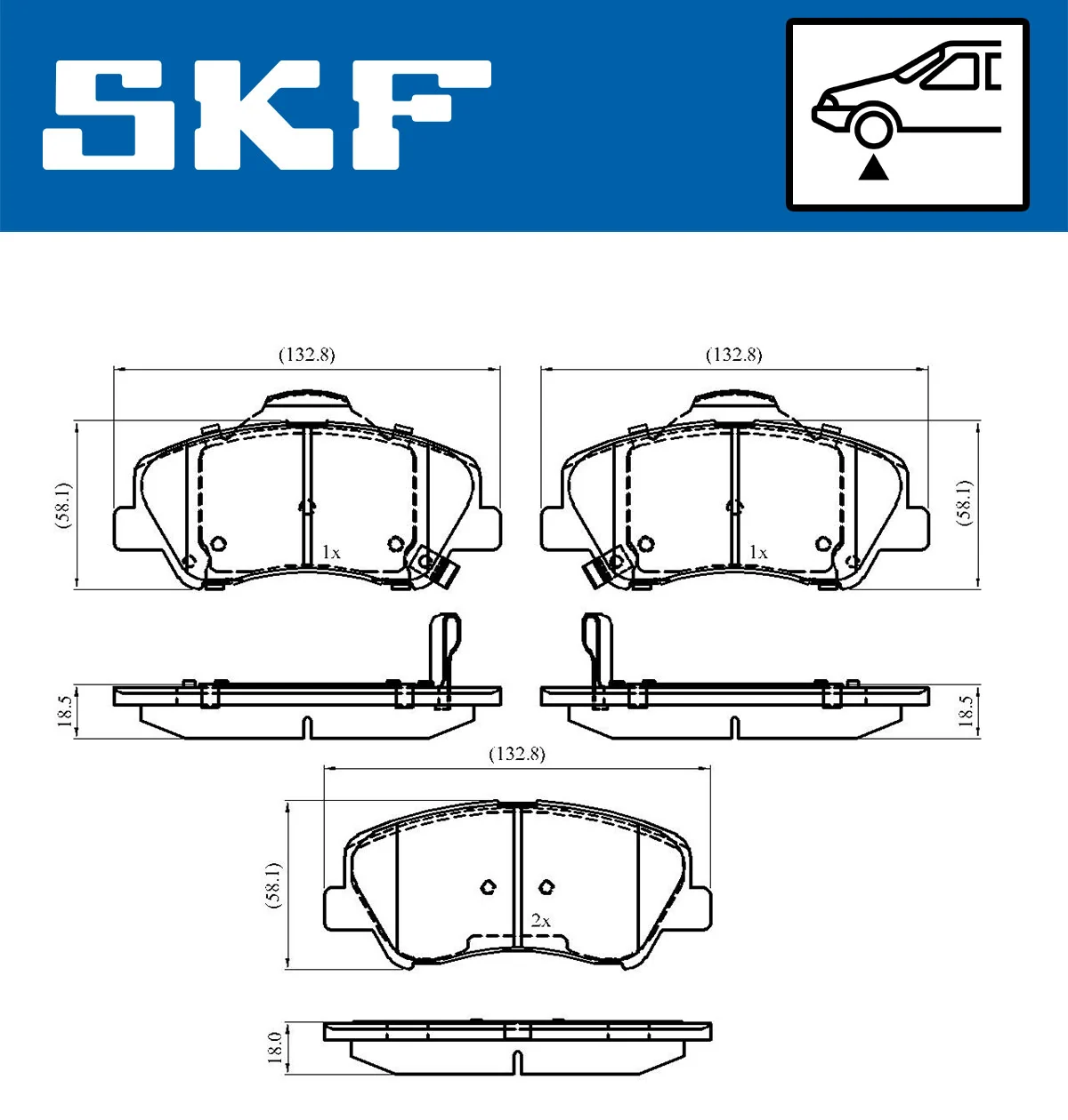 Brake Pad Set, disc brake VKBP 80268 A