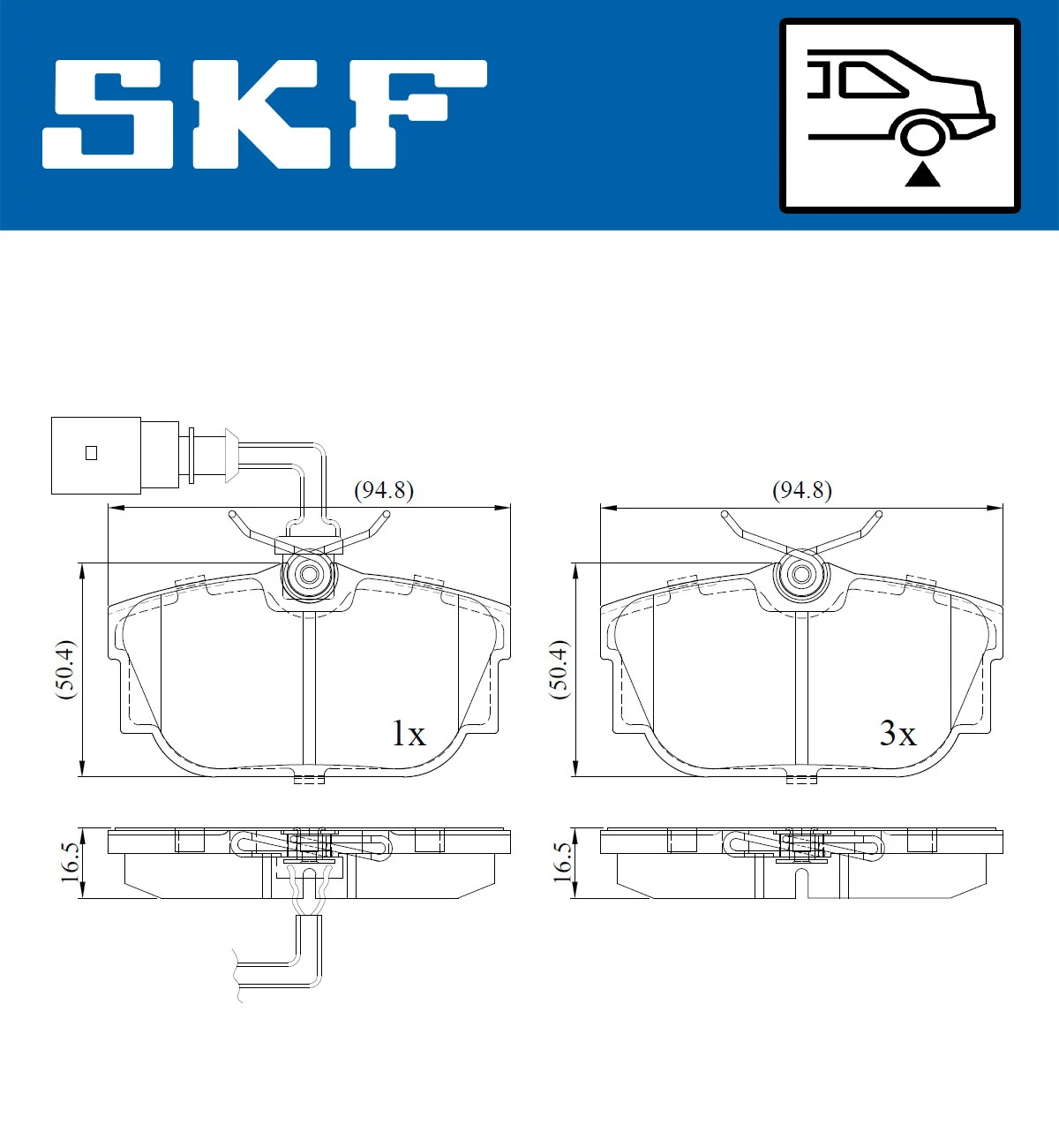 Brake Pad Set, disc brake VKBP 90493 E
