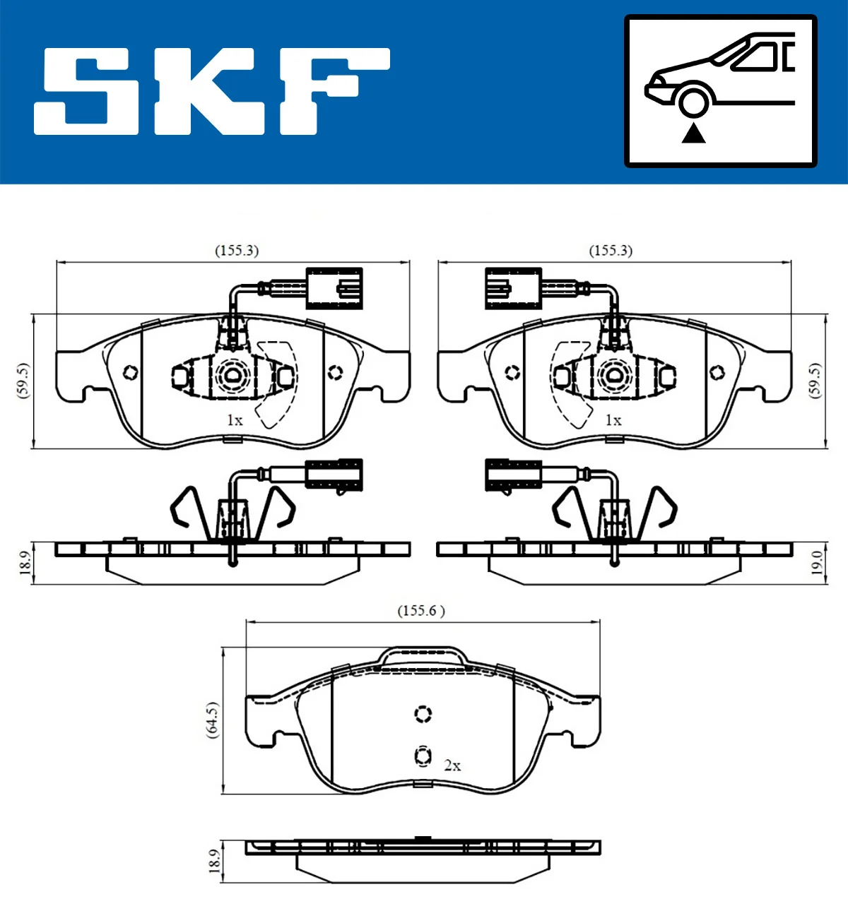 Brake Pad Set, disc brake VKBP 80353 E