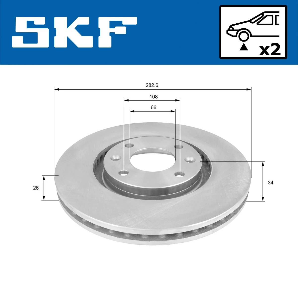 Brake Disc VKBD 80002 V2