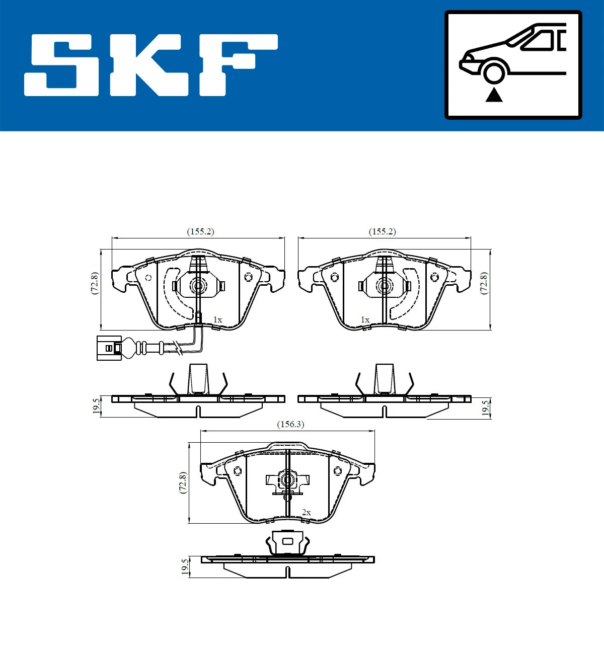 Brake Pad Set, disc brake VKBP 80594 E