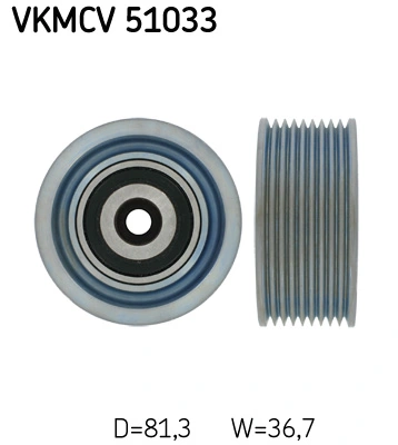 Deflection/Guide Pulley, V-ribbed belt VKMCV 51033