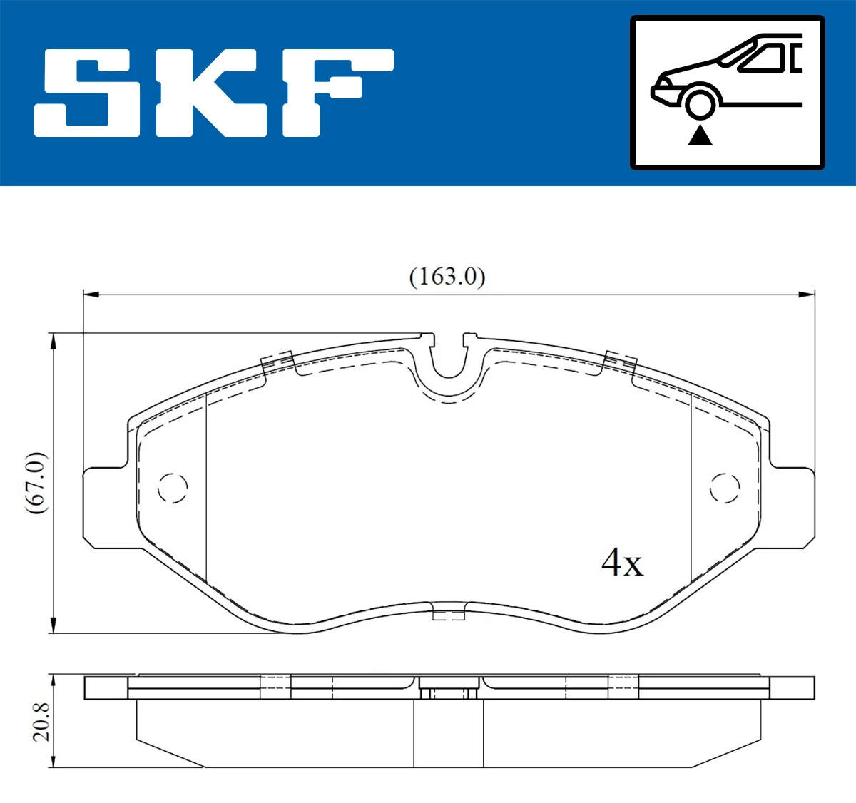 Brake Pad Set, disc brake VKBP 80006