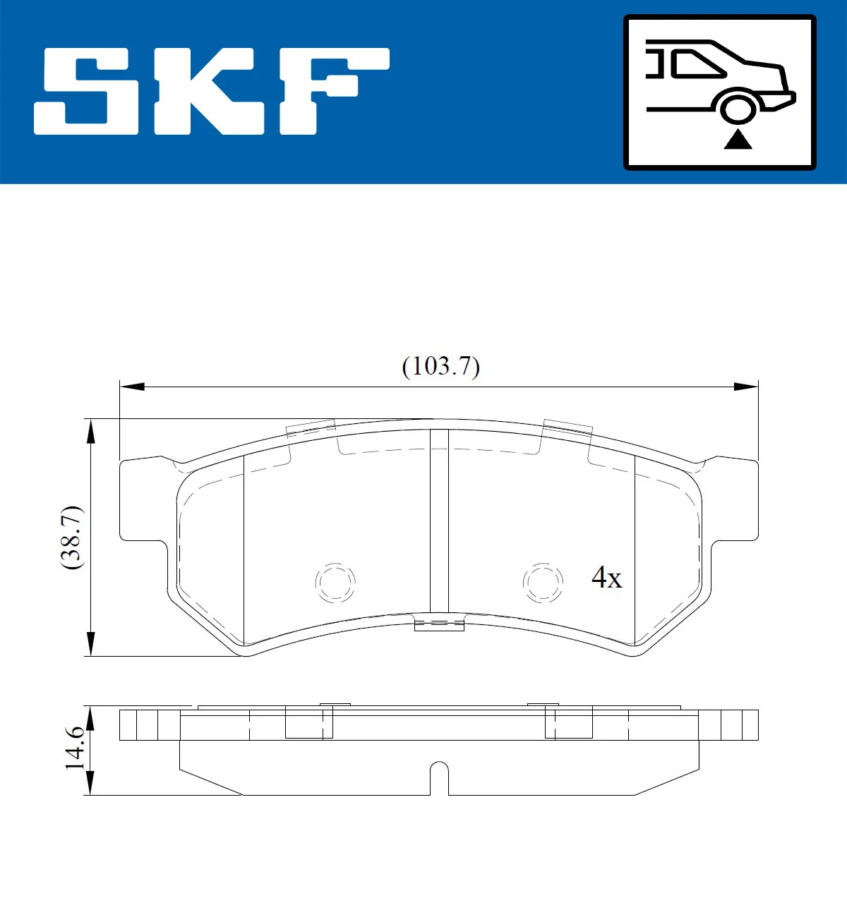 SKF VKBP 90588 Brake Pad Set, disc brake