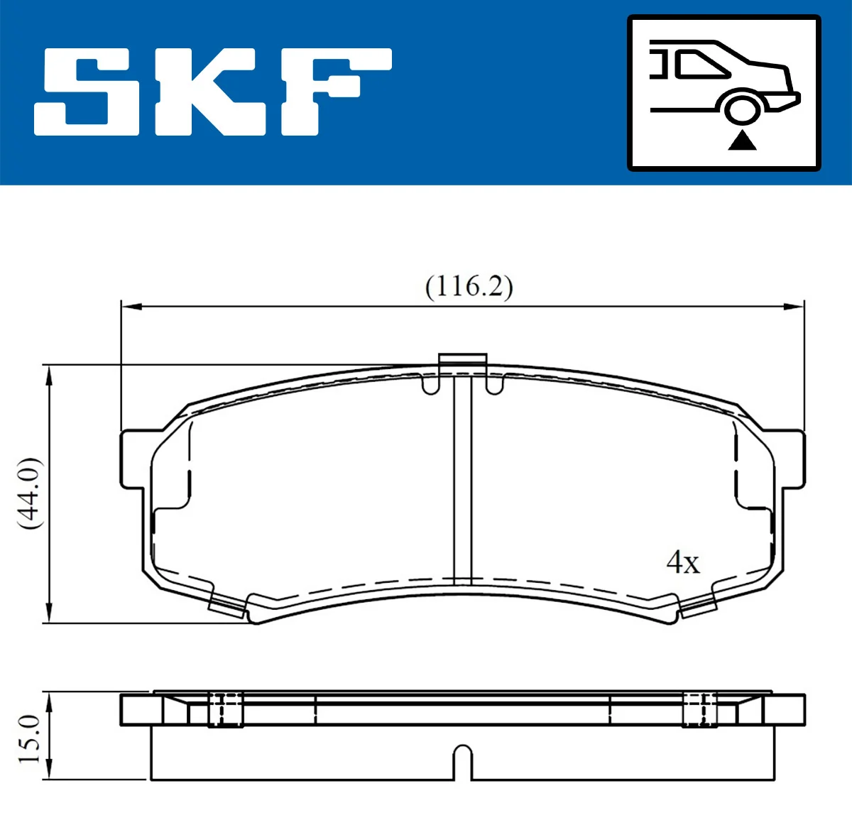 Brake Pad Set, disc brake VKBP 90136