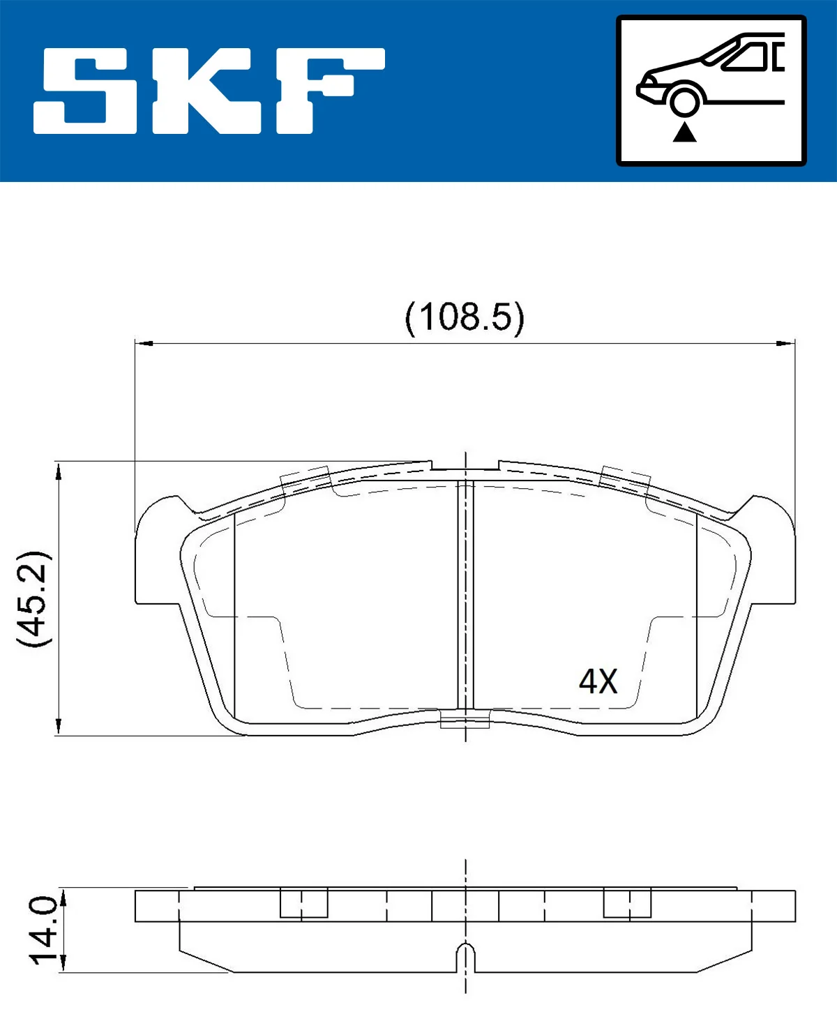 Brake Pad Set, disc brake VKBP 80542