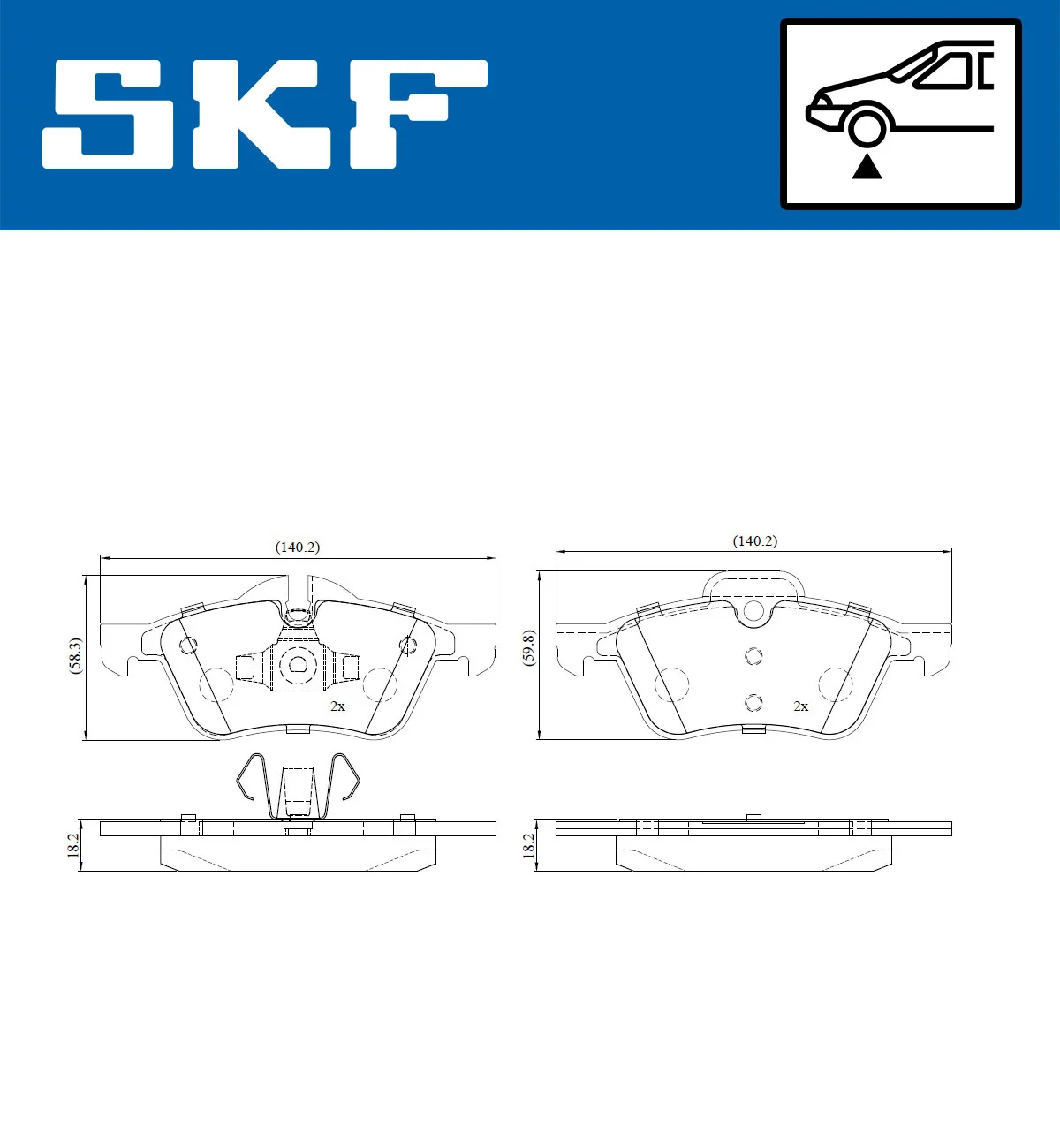 Brake Pad Set, disc brake VKBP 80205
